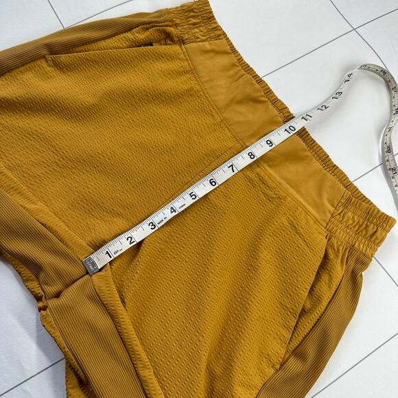 Athleta Pants Womens 4 Mustard Yellow Textured Brooklyn Jogger Sporty Athleisure - Picture 9 of 12